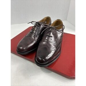 VTG TOWNCRAFT  Sanford Size 10.5D Mens Dress Shoe Brown Leather‎ Wingtip Lace Up